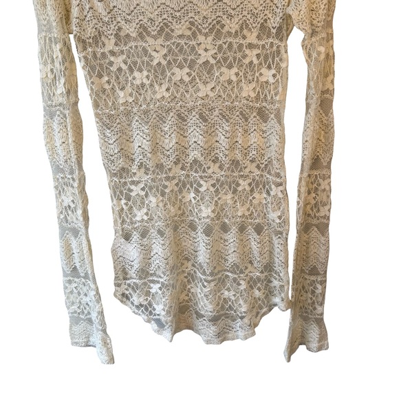 Kimchi Blue Lace Blouse - Cream Size M Boho Cottagecore Festival Feminine - Picture 13 of 13